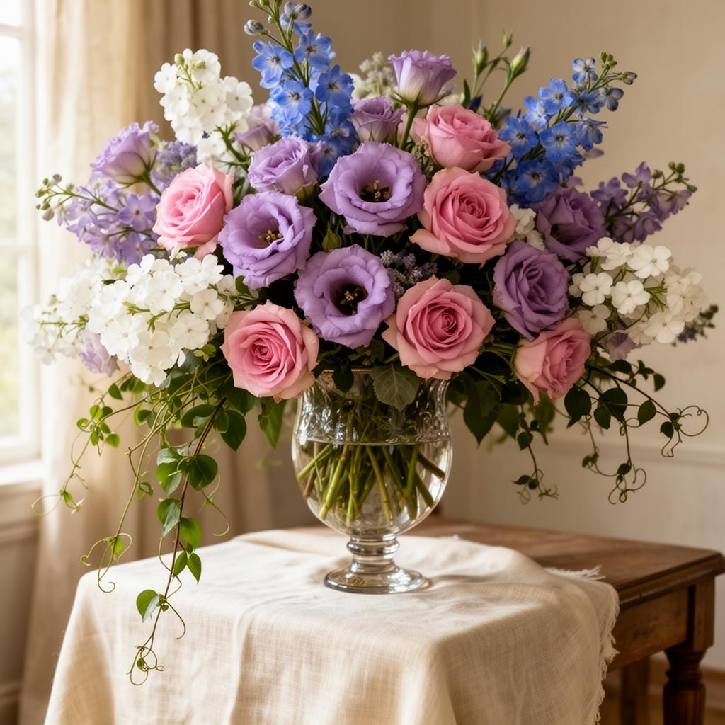 Grand Bouquet bouquet — Garden roses · lisianthus · phlox